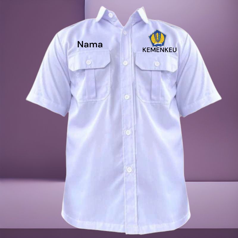 kemeja kerja baju pdh seragam kerja kemenkeu free bordir nama