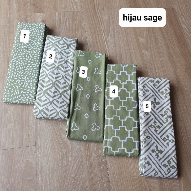 Kain Batik Garutan warna Hijau Sage