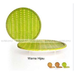 Piring Ceper Bulat Rotan W7309 / Piring Melamin Motif Rotan / Piring Saji Melamin / Piring Melamin P