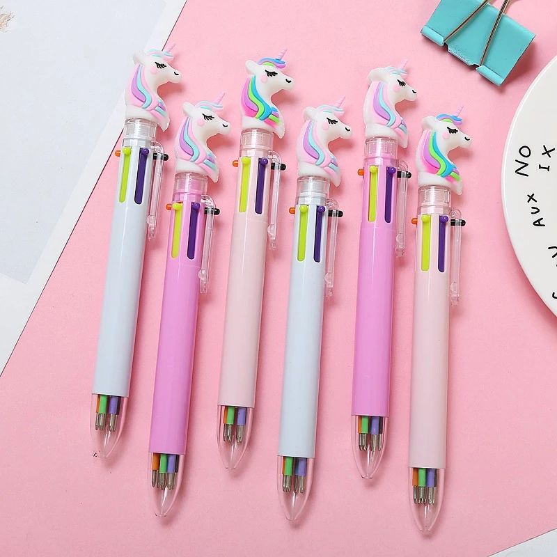

Pena Unicorn Multicolor 6 Warna / Pena Mekanik 6 Warna Karakter Unicorn Moon / Pulpen Unicorn Lucu / Alat