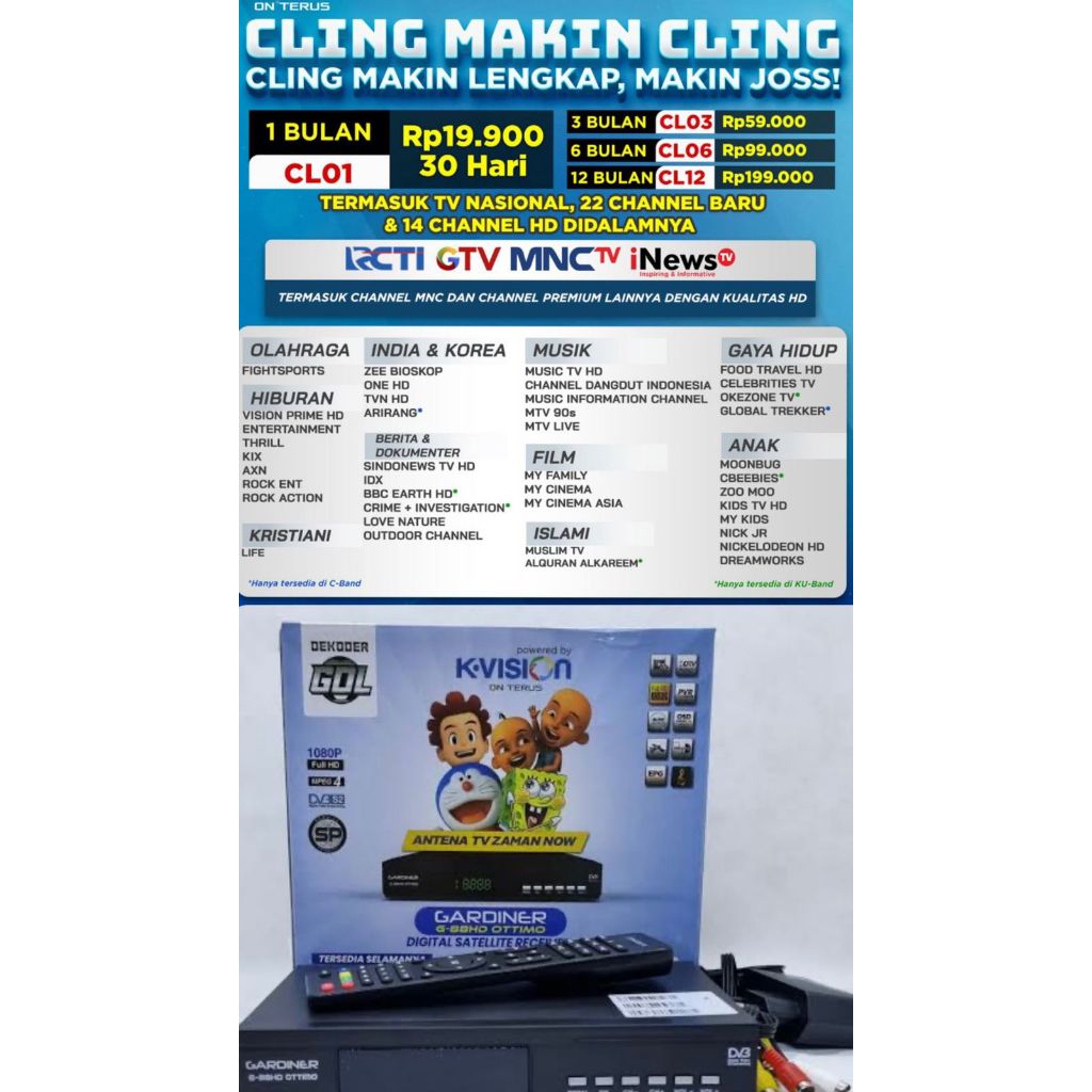 KVISION CLING 3 BULAN