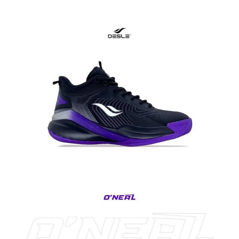 big sale desle sepatu basket o'neal hitam ungu