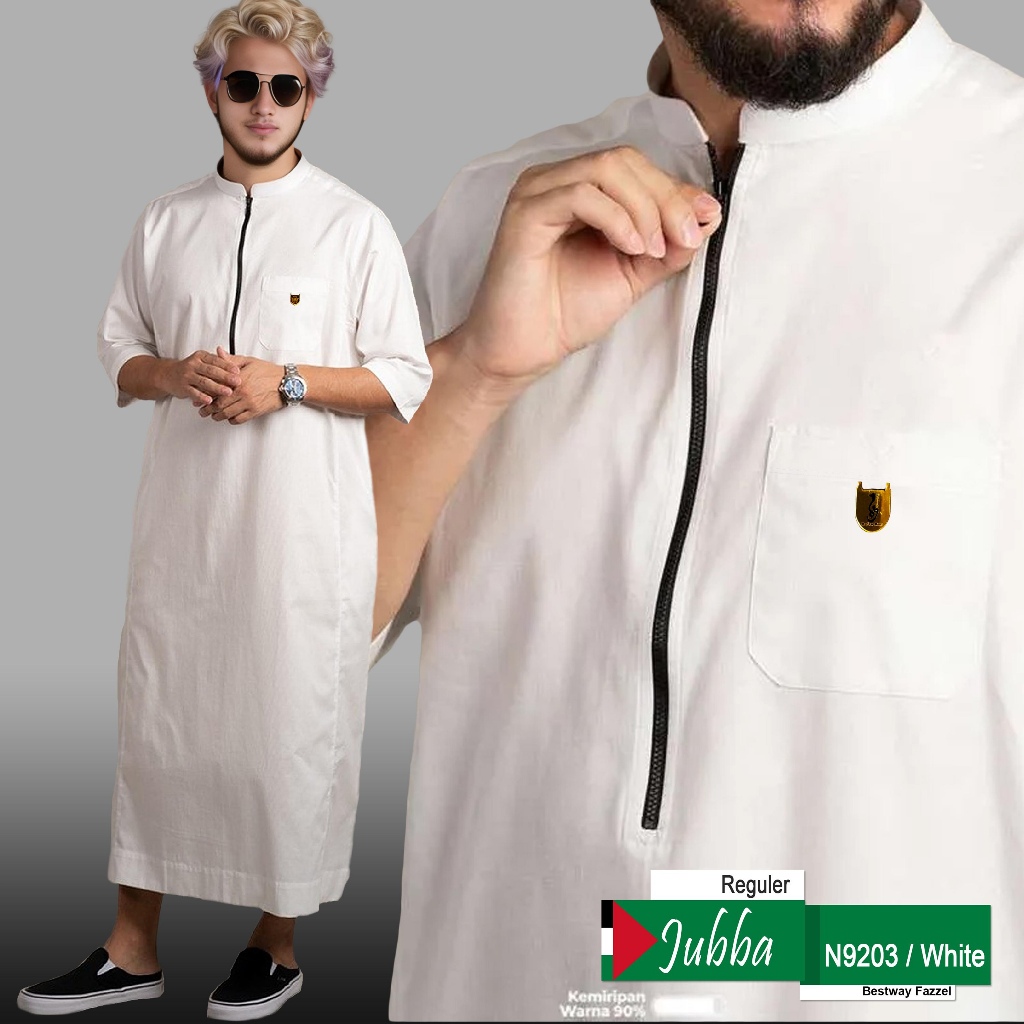 Willy Jubba Pria Muslim Ar-Razi Polos Gamis Pria Dewasa Terbaru Jubah Polos Model Haramain Samase