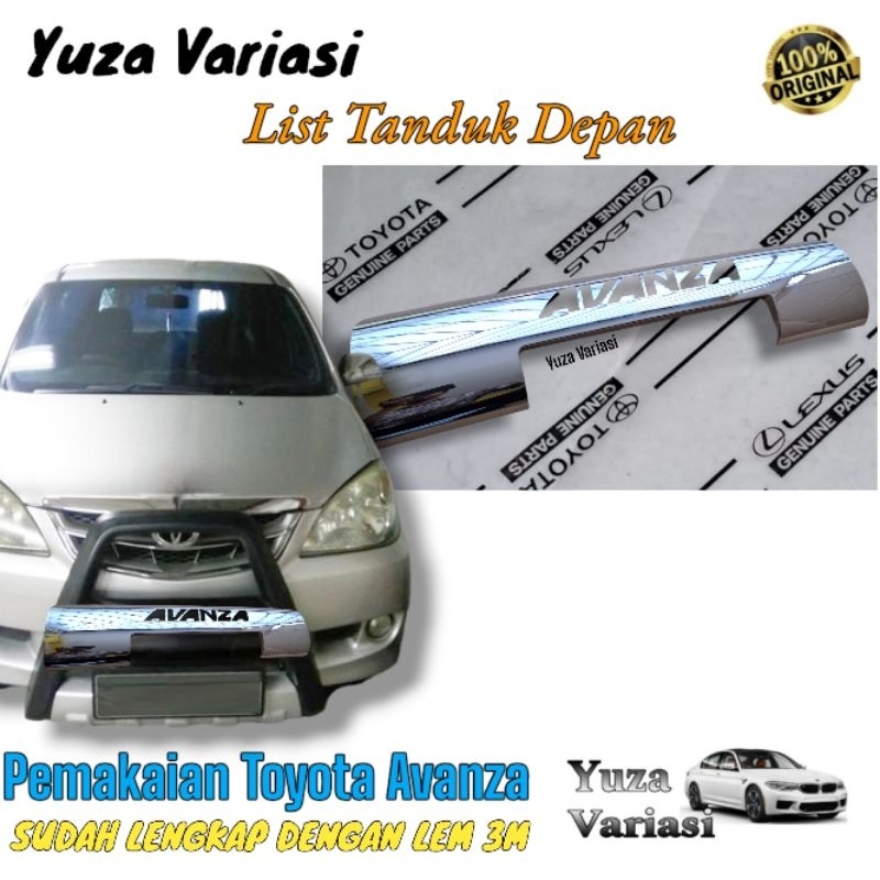 List Tanduk Depan Chrome Original Toyota Avanza // List Tanduk Depan Avanza Chrome Original Toyota A