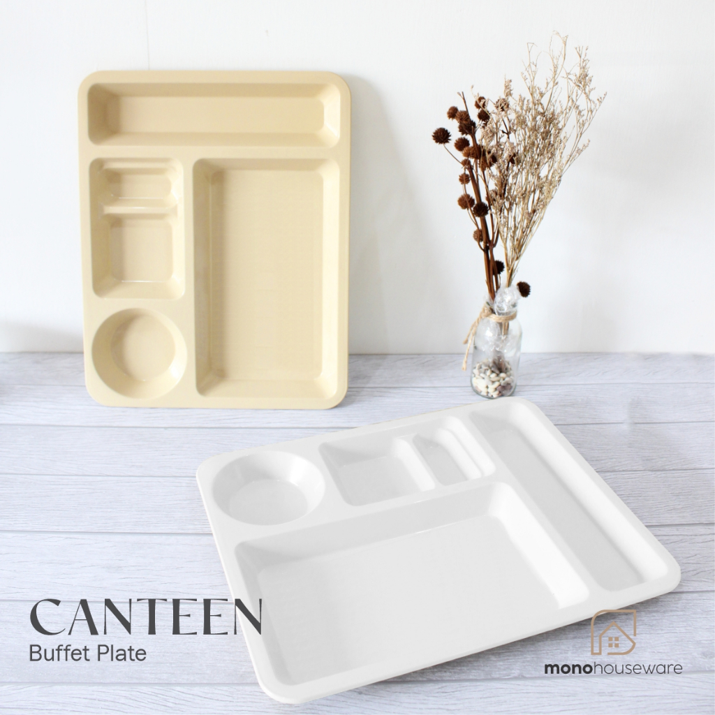 [ MONO ] CANTEEN BUFFET PLATE/ PIRING MAKAN PRASMANAN/ PIRING PLASTIK/PIRING AESTHETIC