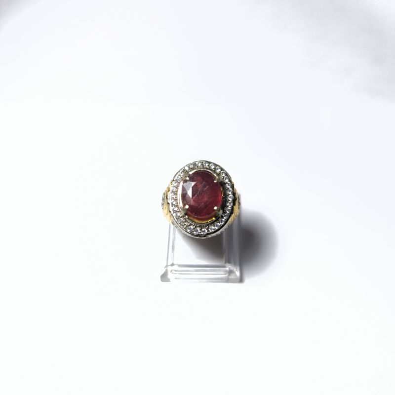 Cincin Batu Permata Natural Ruby Pigeon Blood ada Memo