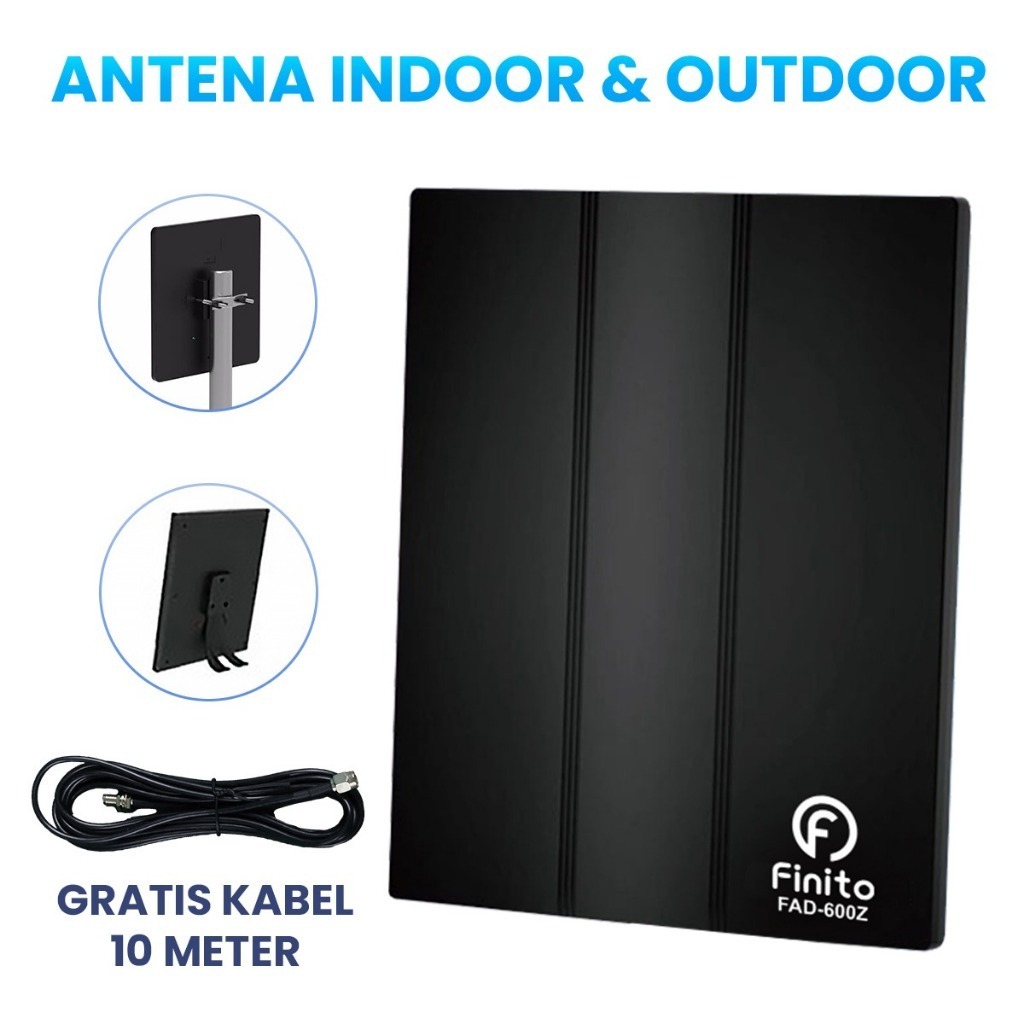 WISHWELL - ANTENA DIGITAL FINITO FAD 600 / FAD 600Z  ANTENA INDOOR ATAU OUTDOOR FREE KABEL 10METER