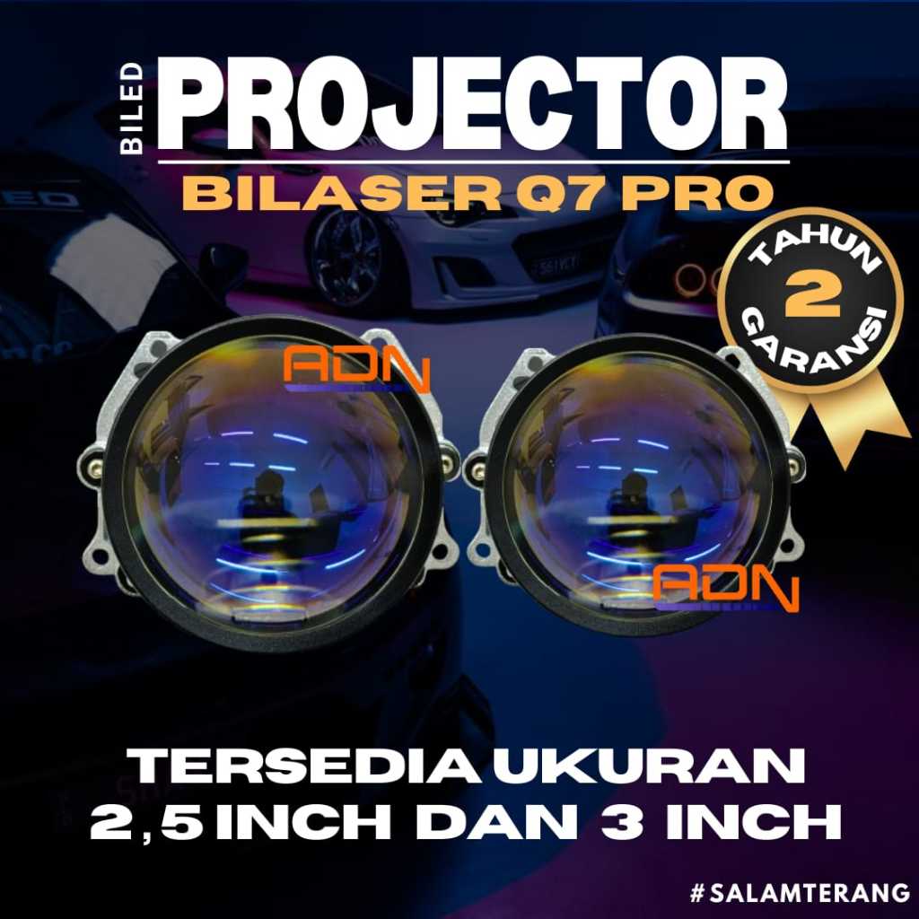 BILED Q7 Pro LASER 2.5 INCH 3 INCH ADN projector projie motor mobil