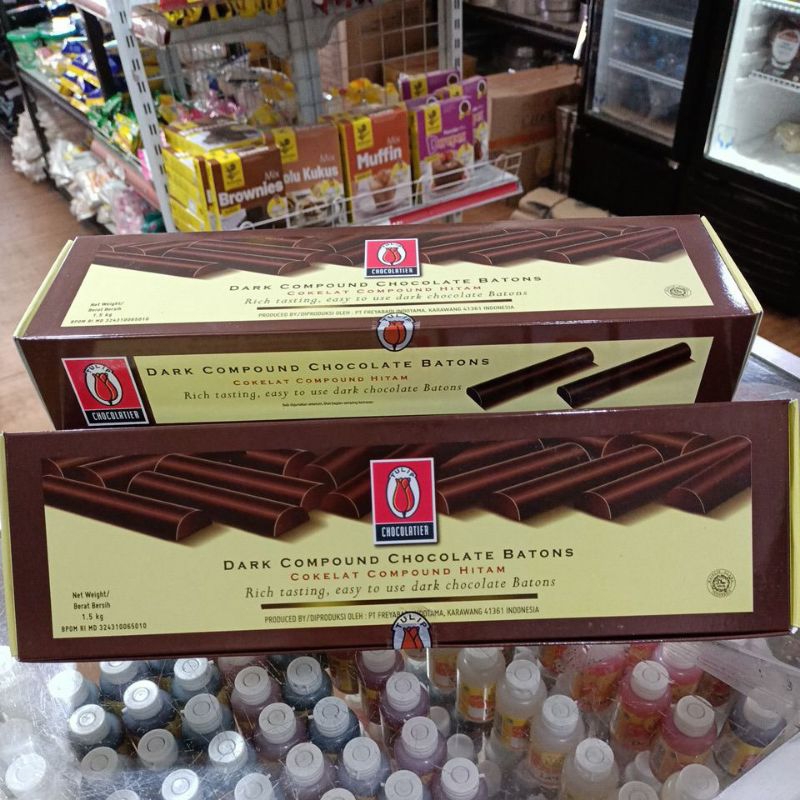 

Tulip Dark Compound Coklat Batons 1,5kg / Coklat Stik Tulip