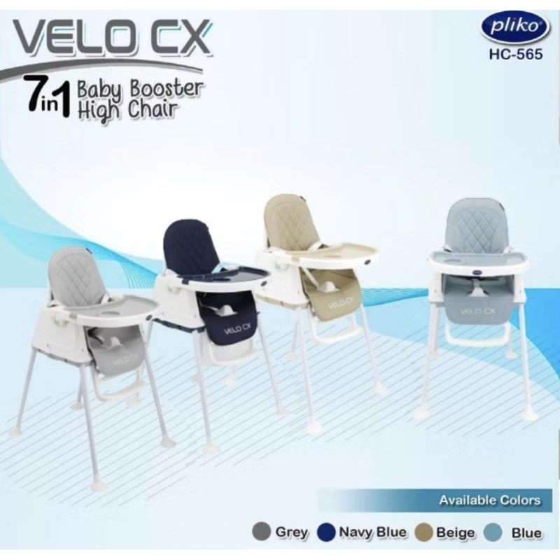 High Chair Pliko VELO CX HC-565 With Handle - Kursi Makan Pliko Booster dan High Chair