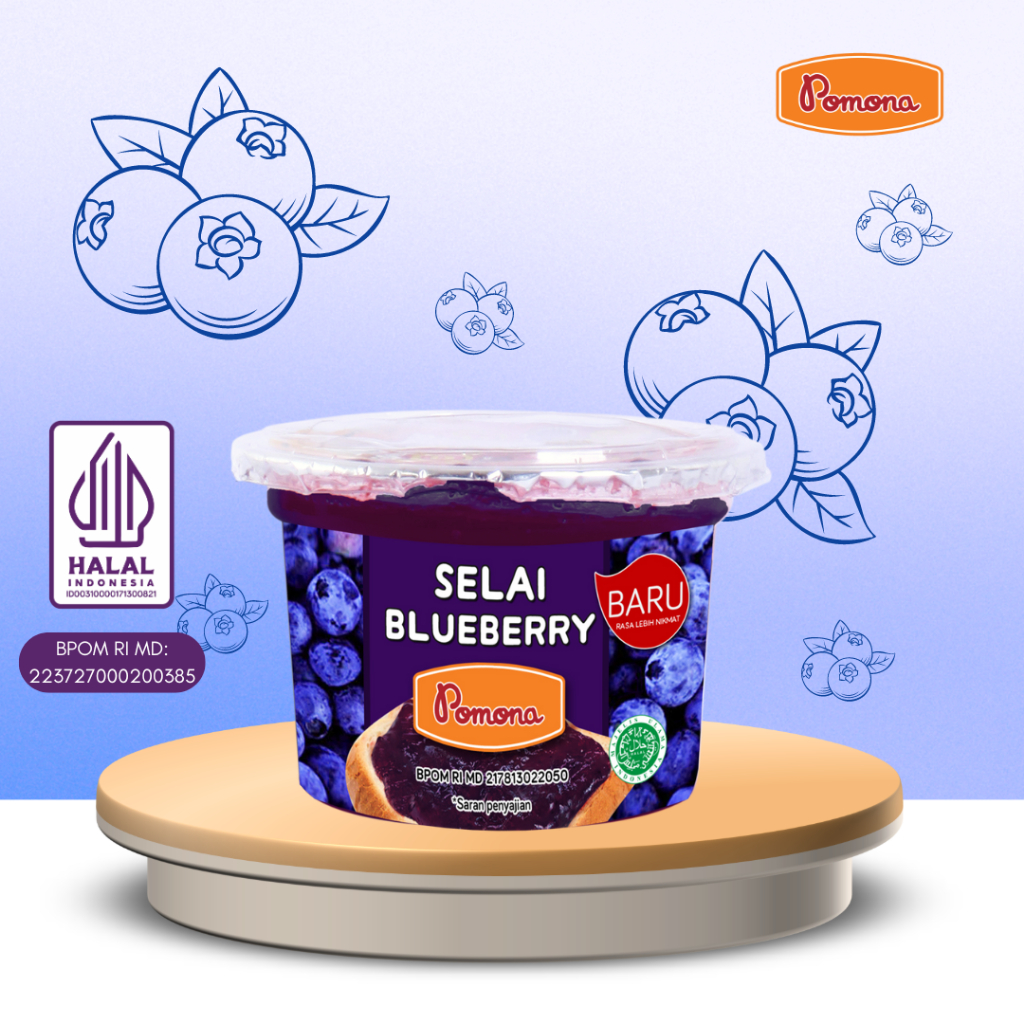 

Selai Bluberi/Pomona Selai Blueberry 140 gr