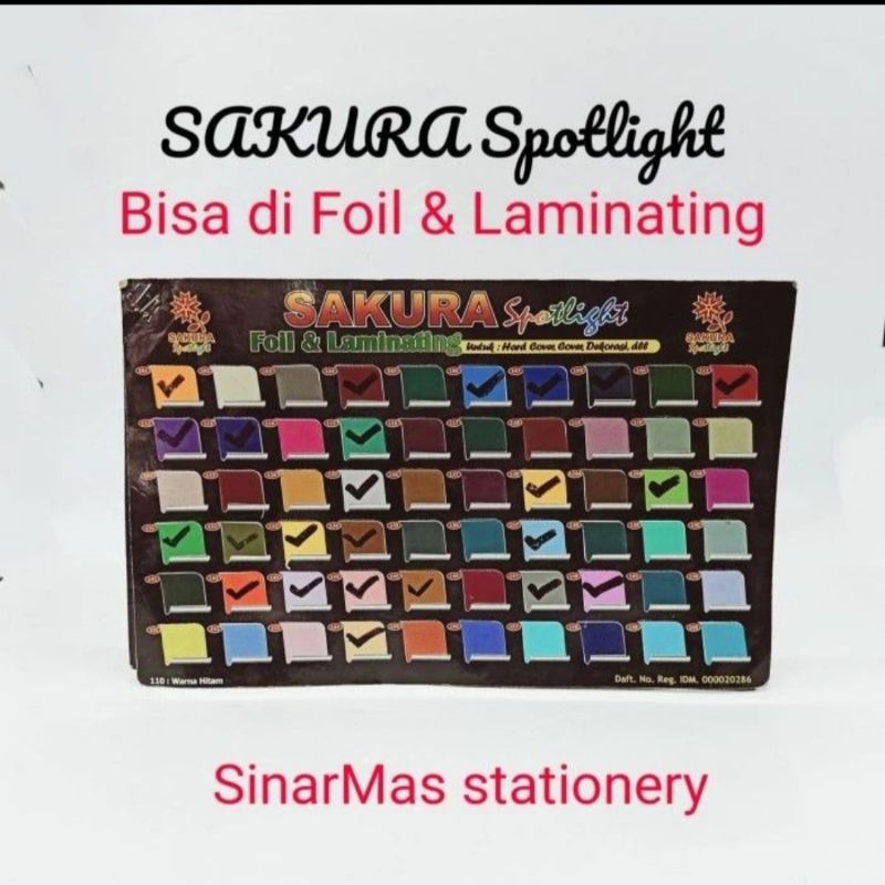 Kertas Cover Jilid Foil Sakura / Kertas Spotlight Foil & Laminating (1Pax)
