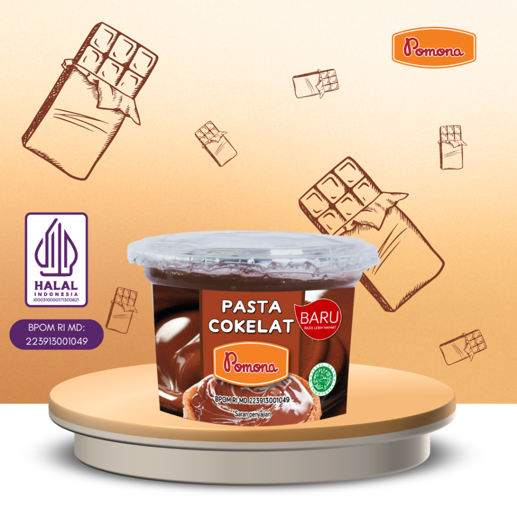 

selai cokelat 140 gr /Pasta Cokelat Pomona 140 Gr