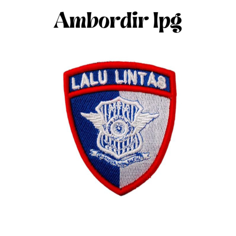 LOGO LALU LINTAS BORDIR TIMBUL