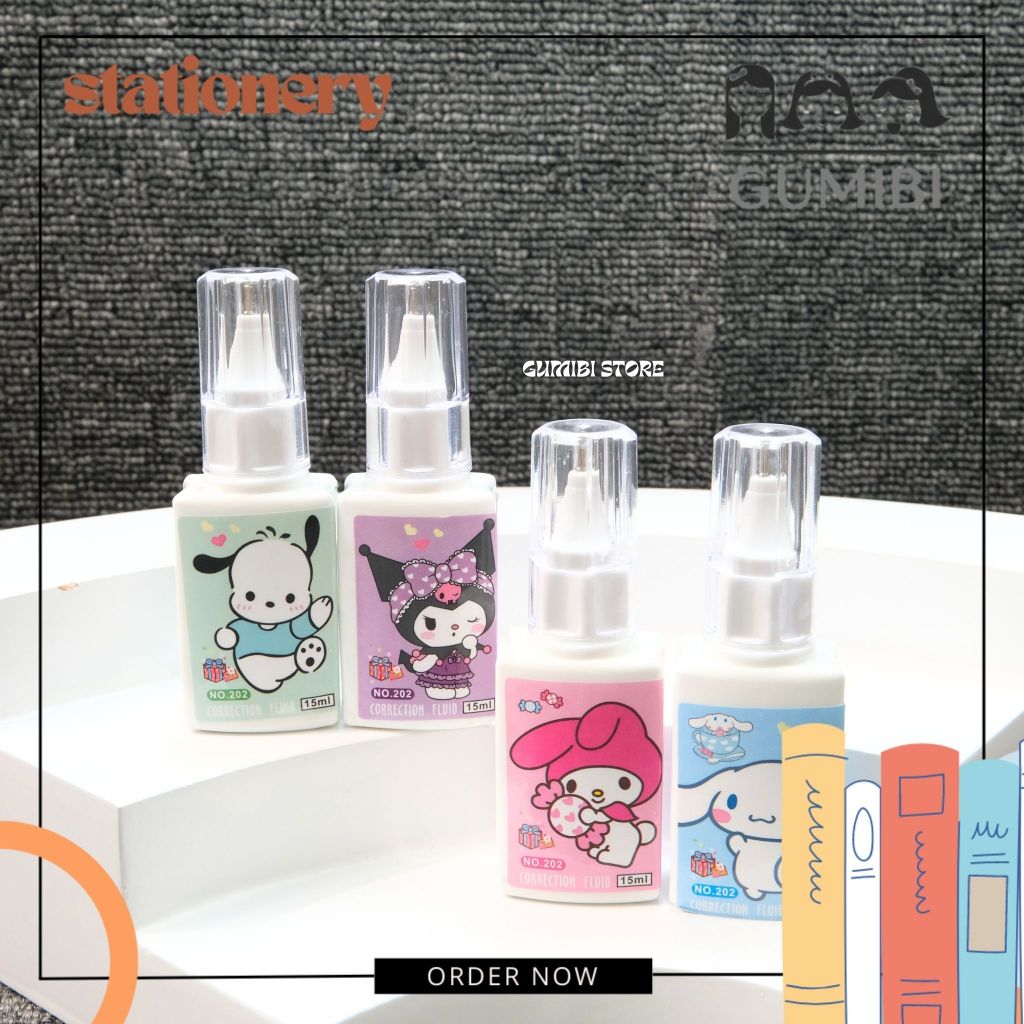

CORRECTION TAPE CAIR KOTAK SANRIO TIP EX KOTAK SANRIO PENGHAPUS PULPEN CAIR SANRIO LUCU TERMURAH GUMIBI STORE