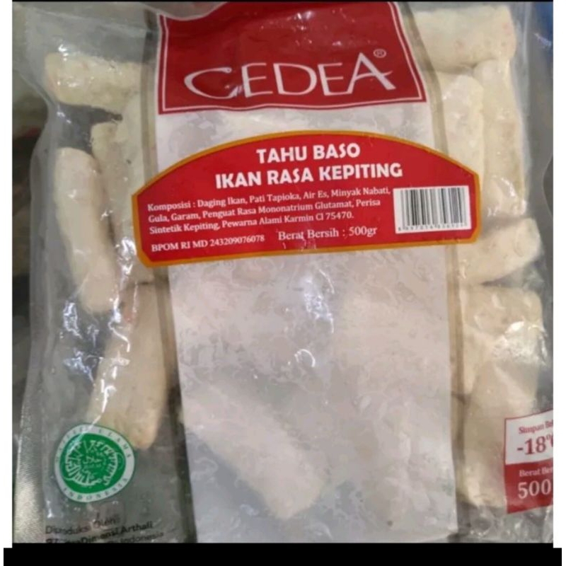 

Cedea Tahu Baso Rasa Kepiting 500gr Bogor Frozen