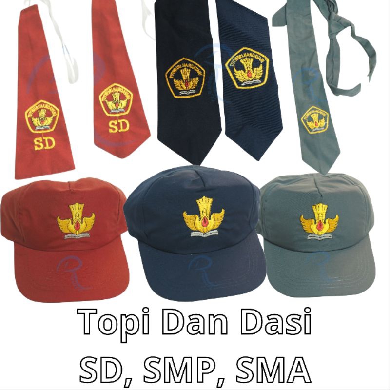 Topi SD SMP SMA, Dasi SD SMP SMA Laki Laki dan Perempuan