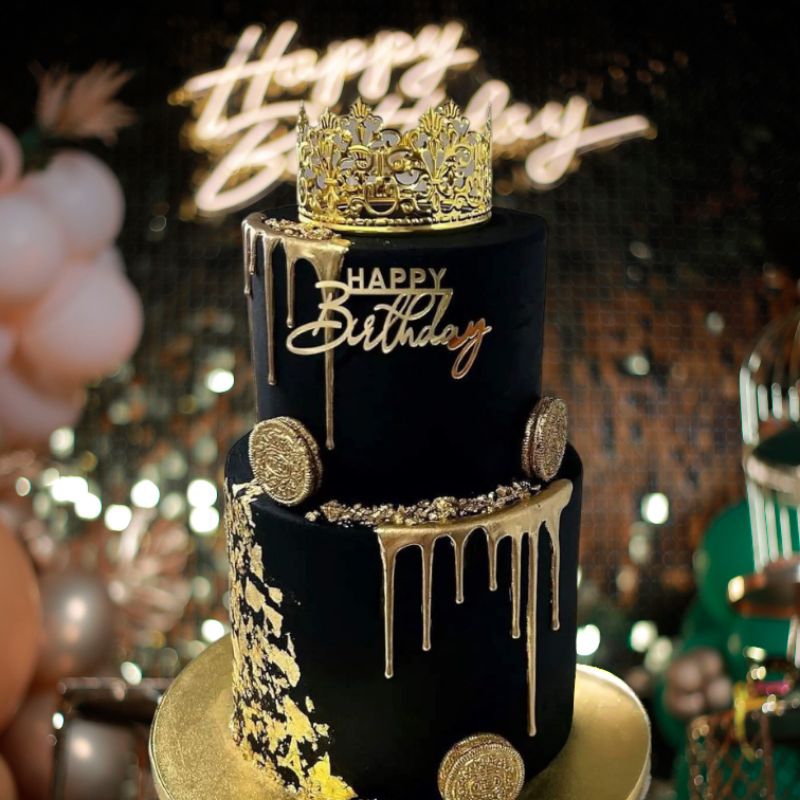 

black gold//gold cake//sultan cake//cake mewah