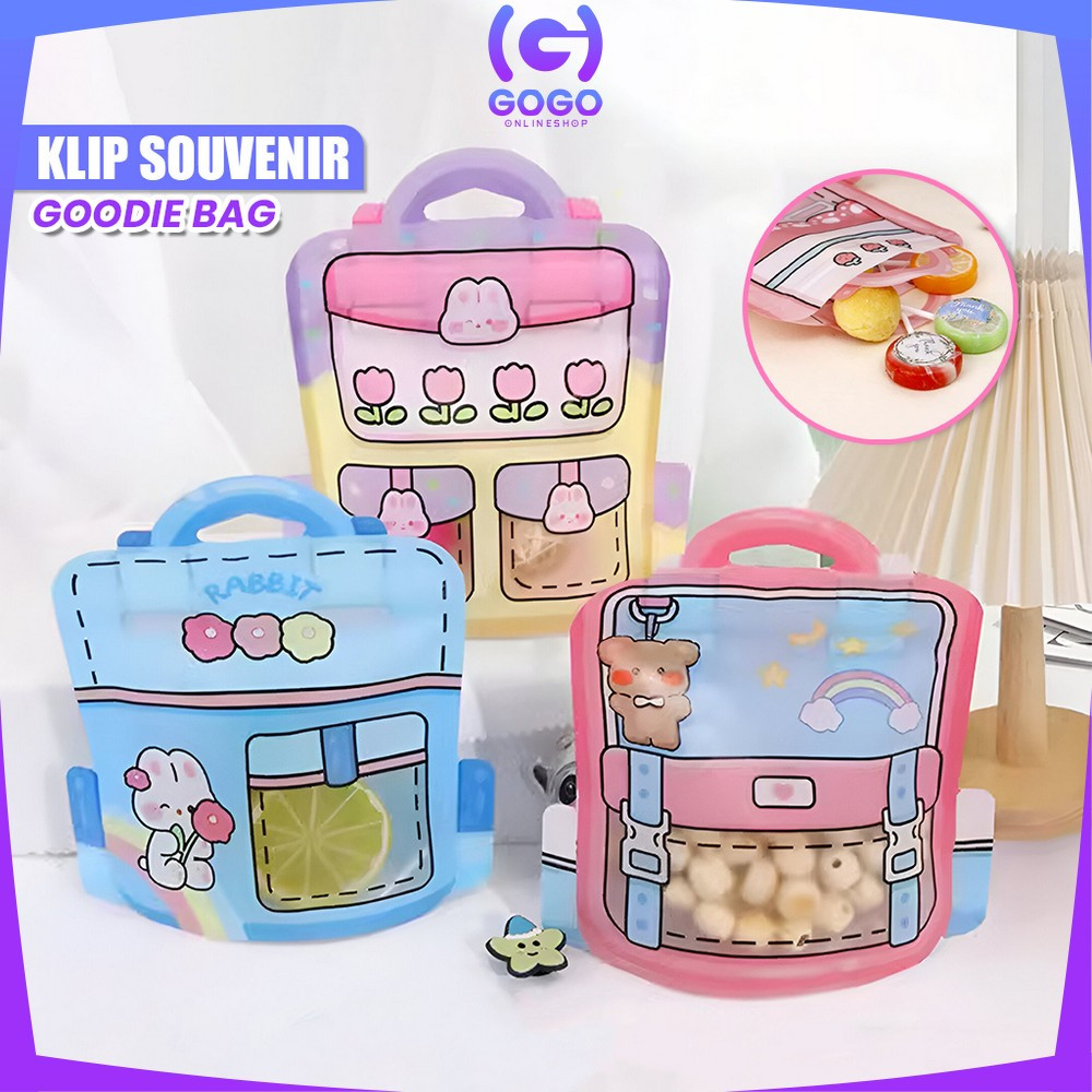 

GOGO-C1095 Kantong Plastik Ziplock Tas Sekolah Bingkisan Ultah / Klip Souvenir Goodie Bag Kecil Zip Lock / Hampers Plastik Snack Biskuit