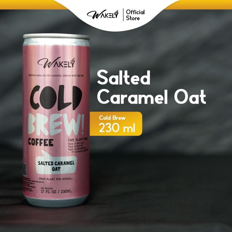 

Wakely Cold Brew Coffee Salted Caramel Oat / Kopi Cold Brew Salted Caramel