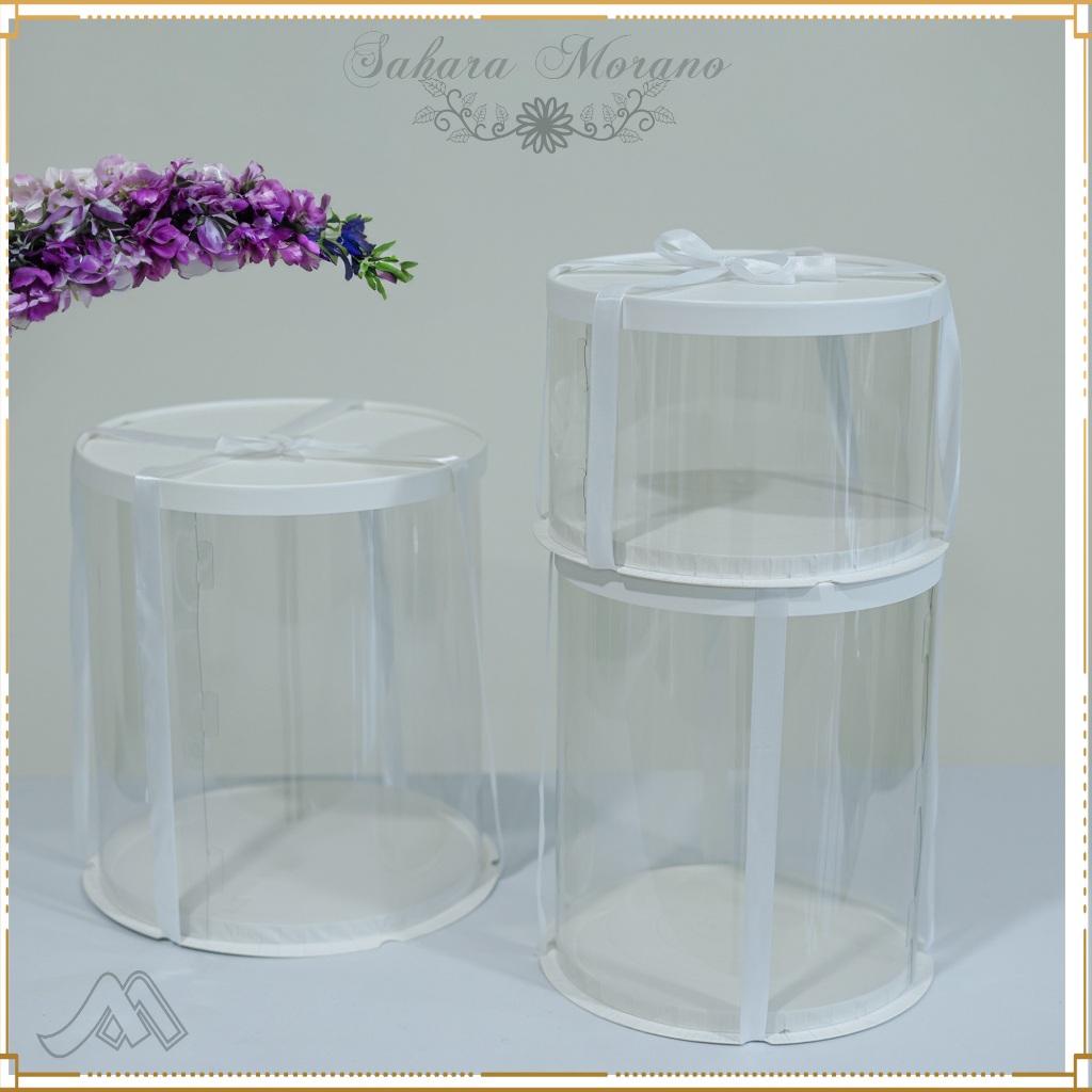 Cake Box Mika Transparant Round Cake Box Pita Mika Kotak Kue Kotak Hampers Kotak Hadiah Box