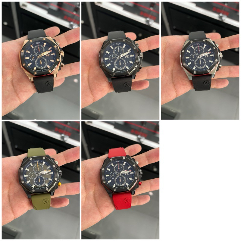 Alexandre Christie AC 9601 9601 Rubber Jam Tangan Pria Original