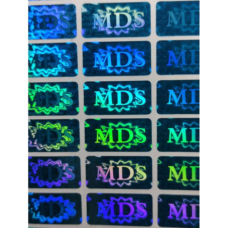 

stiker hologram MDS Biru