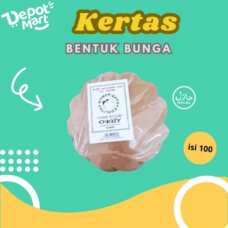 

Kertas Ayam Penyet Bentuk Bunga 200 Lembar Depot Mart