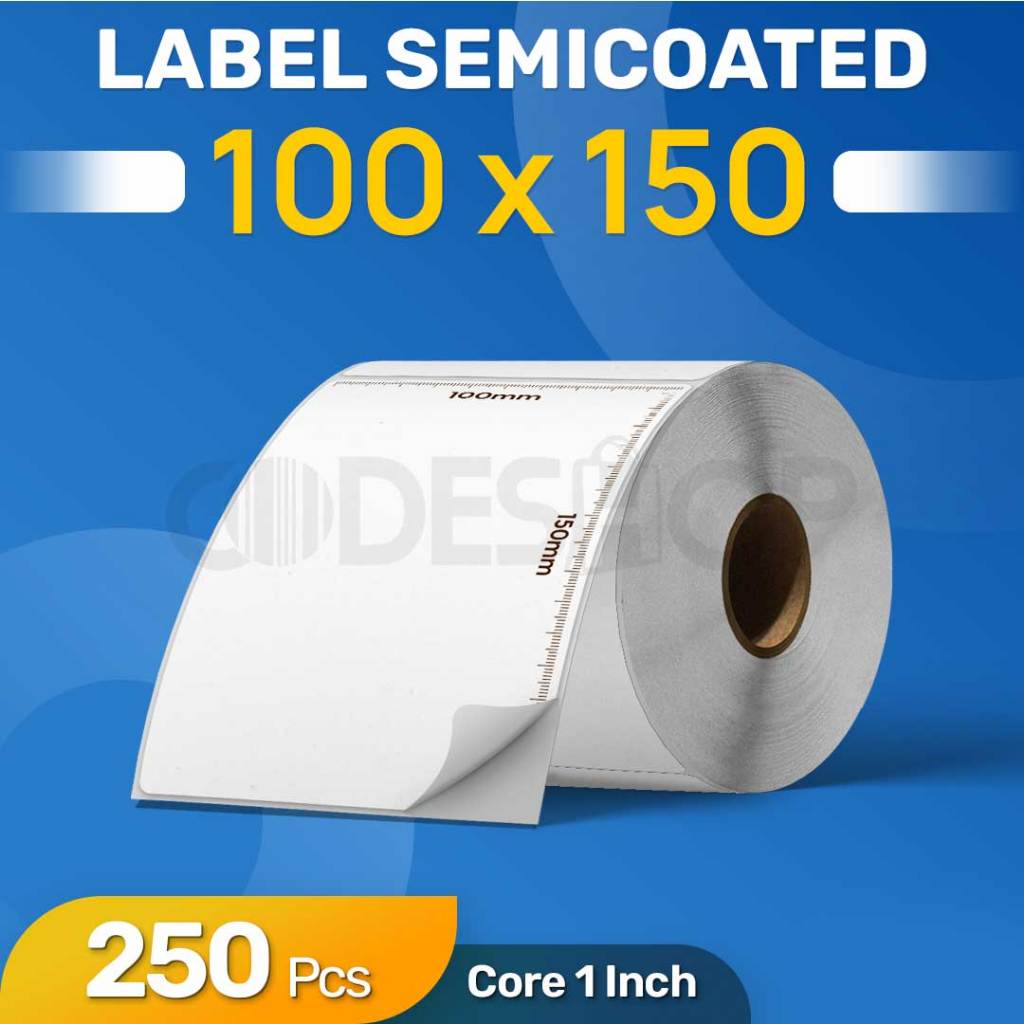

BARCODE LABEL 100 X 150 1 LINE GAP SEMICOATED CORE