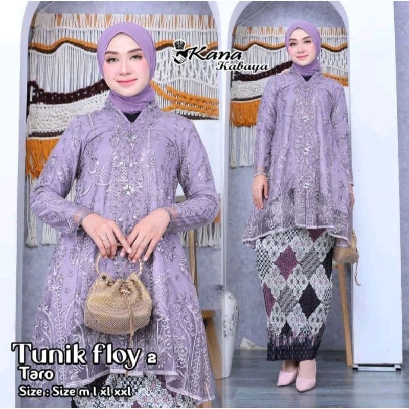 (Jay kebaya) Kebaya Tunik Floy Model Renjana Busui Friendly bisa Hijab