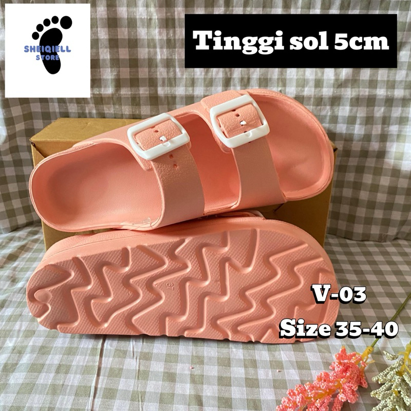 SENDAL STRAP GESPER 2 WANITA 5cm | sendal wanita remaja |