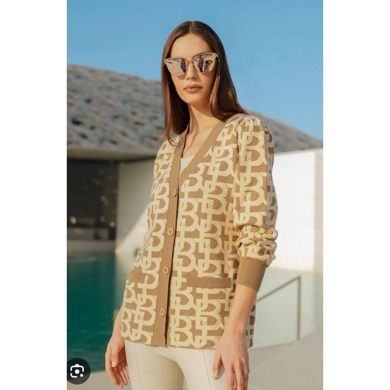 BENANG JARUM  - Monogram Puffy Cardigan