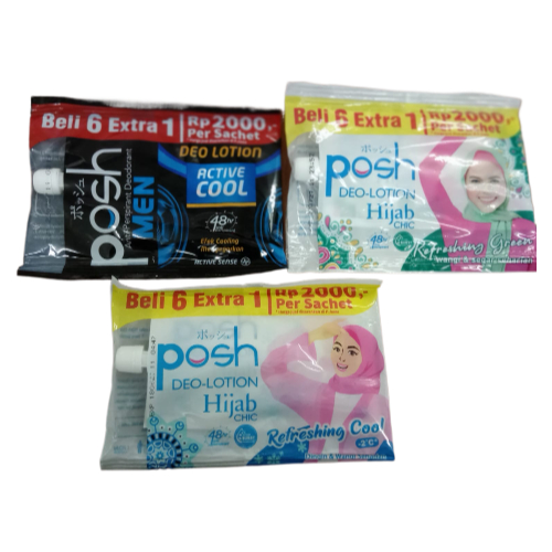( PER SACHET ) POSH DEO LOTION SACHET 11 GRAM SERIES | HIJAB & MEN