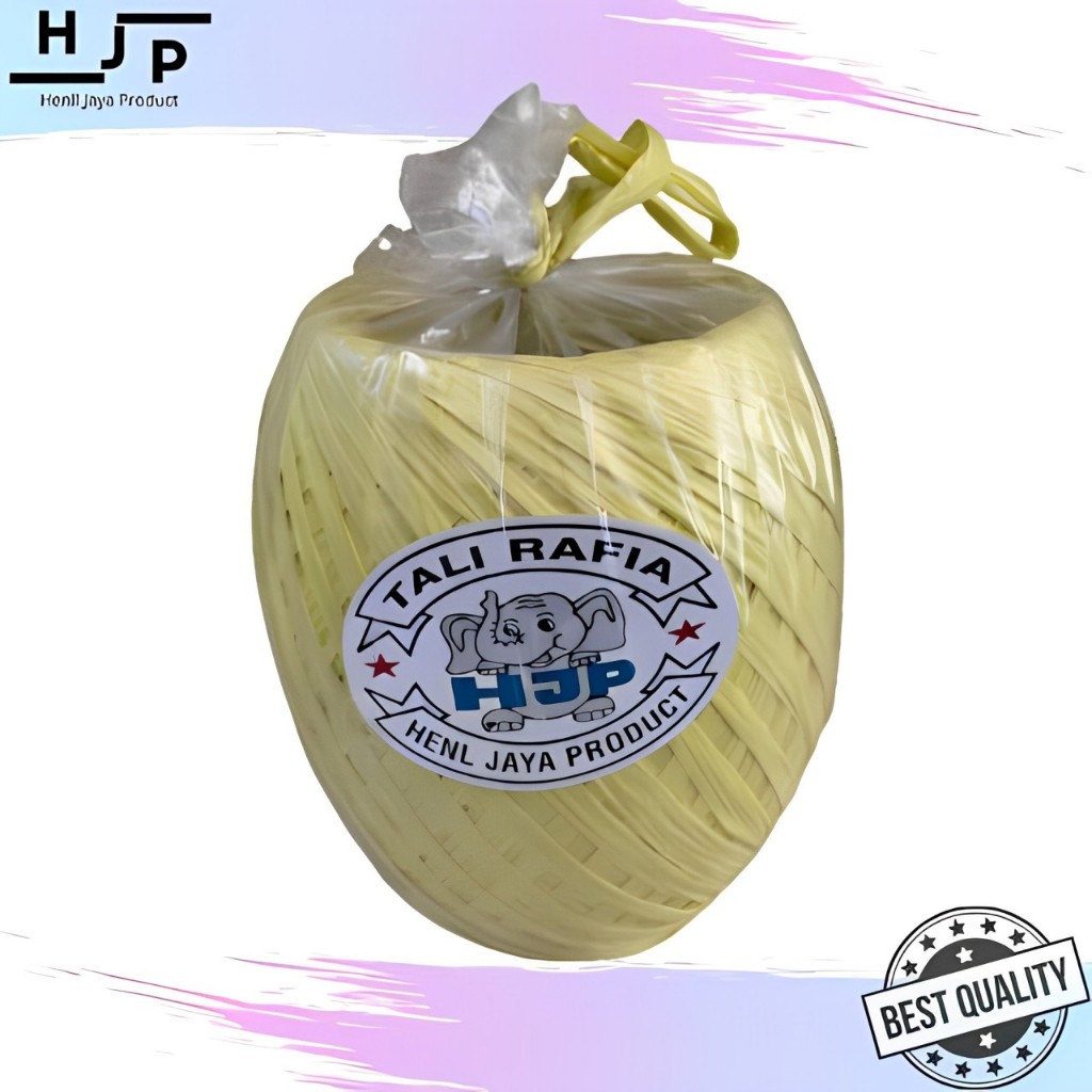 

Tali Rafia 1Kg Murni Kualitas Premium Merek HJP Warna Kuning