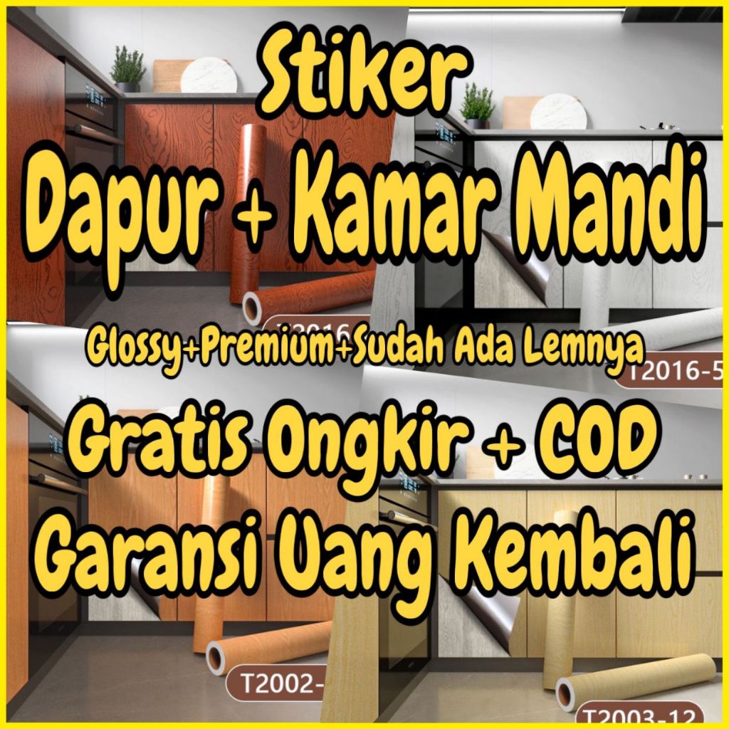 Stiker dapur anti minyak sticker dapur tahan suhu panas wall sticker dapur stiker dinding anti minya