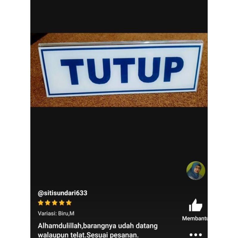 

papan nama meja akrilik custom tulisan