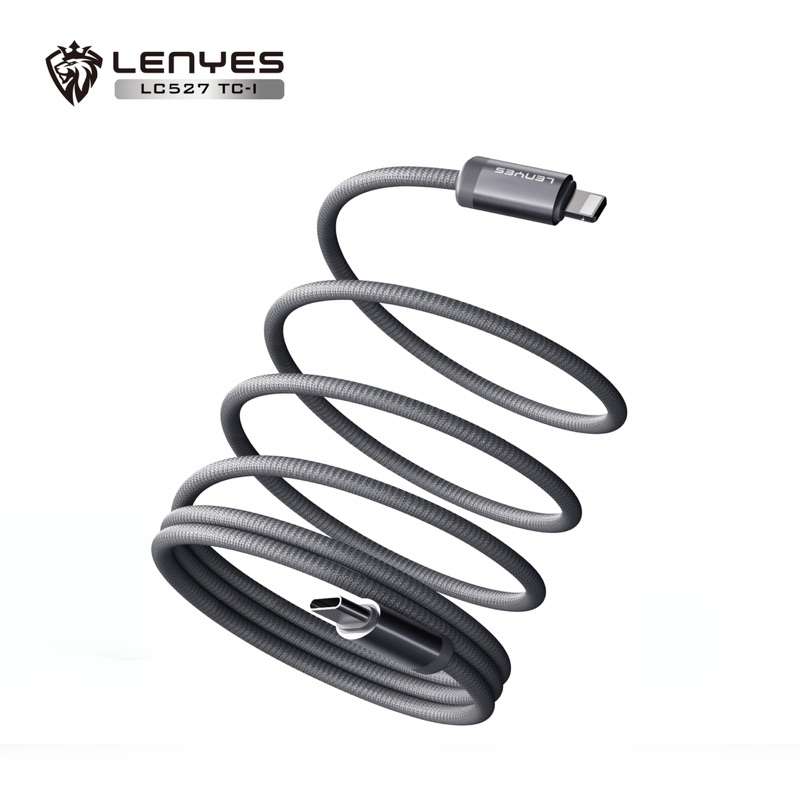 LENYES LC527 Kabel Data Fast Charging 27W & 60W Magnetic Braided Data Cable Charger Nylon