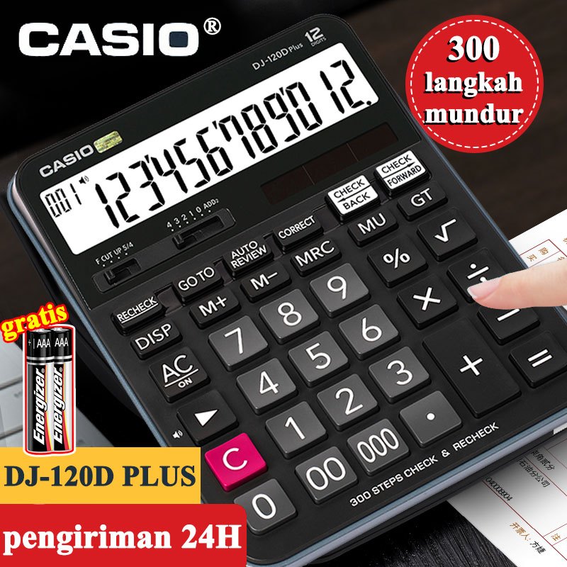 

CASIO Desktop Calculator /Kalkulator kerja Casio ilmiah MJ-120D PLUS/DJ-120D PLUS Kalkulator Casio Scientific Calculator Kalkulator Meja Check Correct 100% asli
