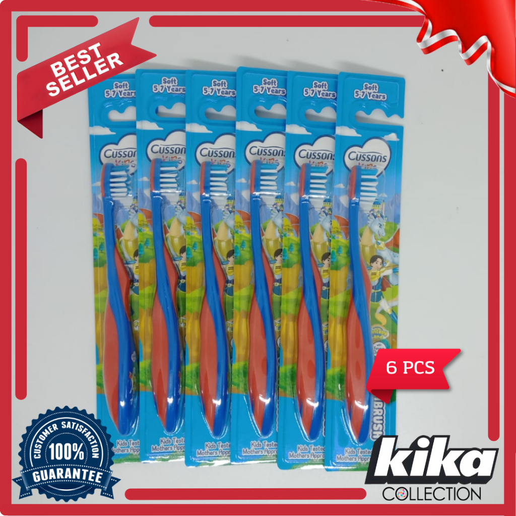 Cussons Kids Toothbrush 5-7 tahun / Cusson Sikat Gigi Anak Biru Pink Per 6 Pcs