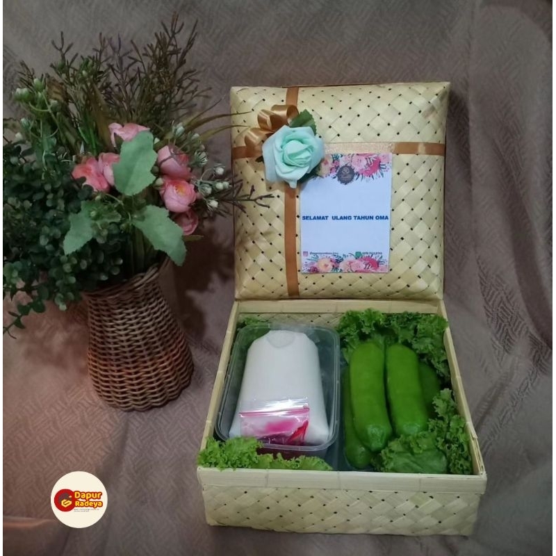 Besek/Sokase Bambu Kaki Dengan Pegangan/Sokase/ Hampers Bambu