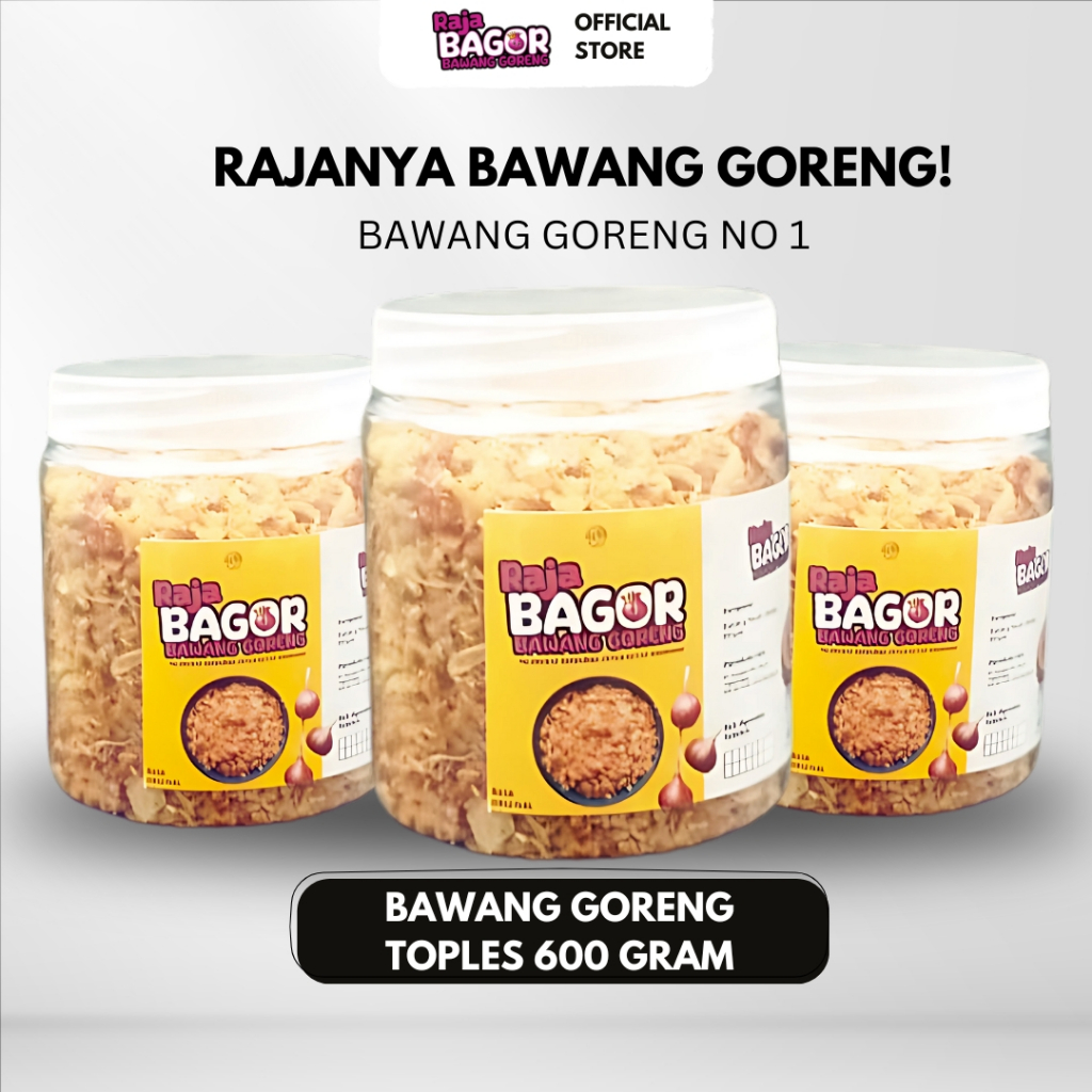 

FLASH SALE Bawang goreng Raja Bagor Premium asli tanpa tepung original cemilan anak kos/ rumah taangga