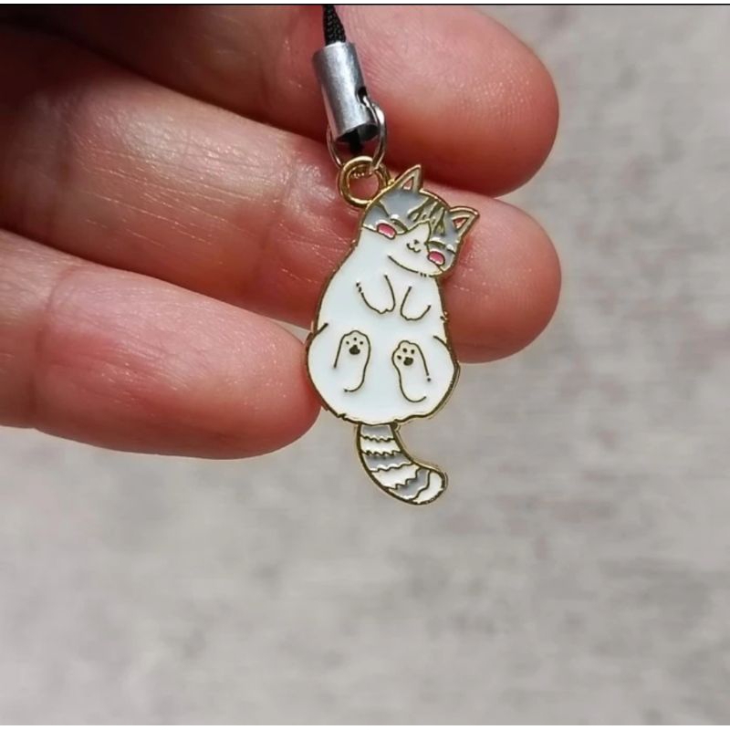 tali gantungan hp flashdisk phone charm kucing banyak motif