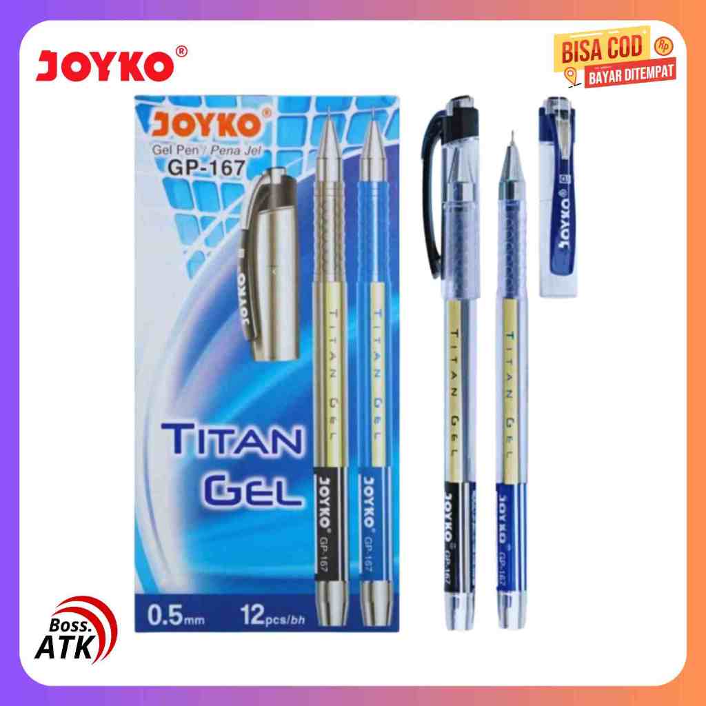 

Pulpen Gel Joyko GP-167 Titan 0.5mm Harga Eceran / Pcs