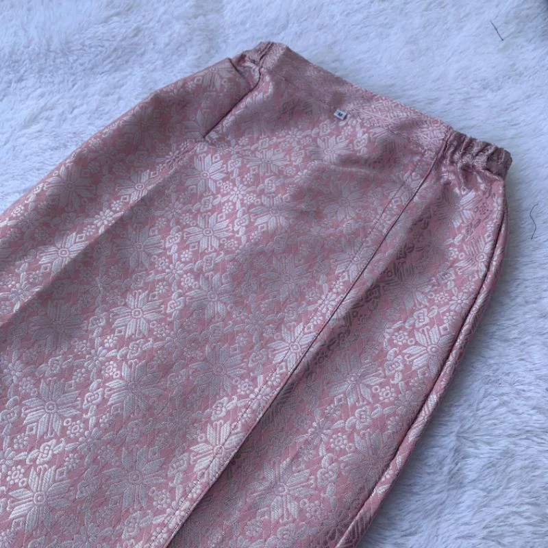Rok Songket Instan Span Premium Pink Bawahan Kebaya