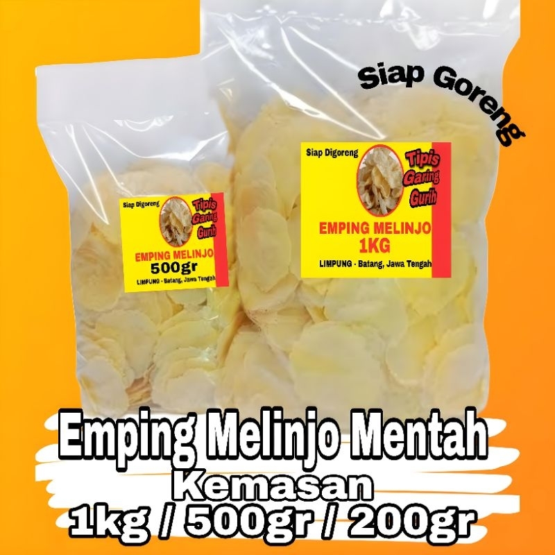 🟥 Emping Melinjo Super Tipis  🟥 Krupuk Emping Belinjo Mentah 1kg / 500gr / 200gr / 1 kilo Asli Limpu