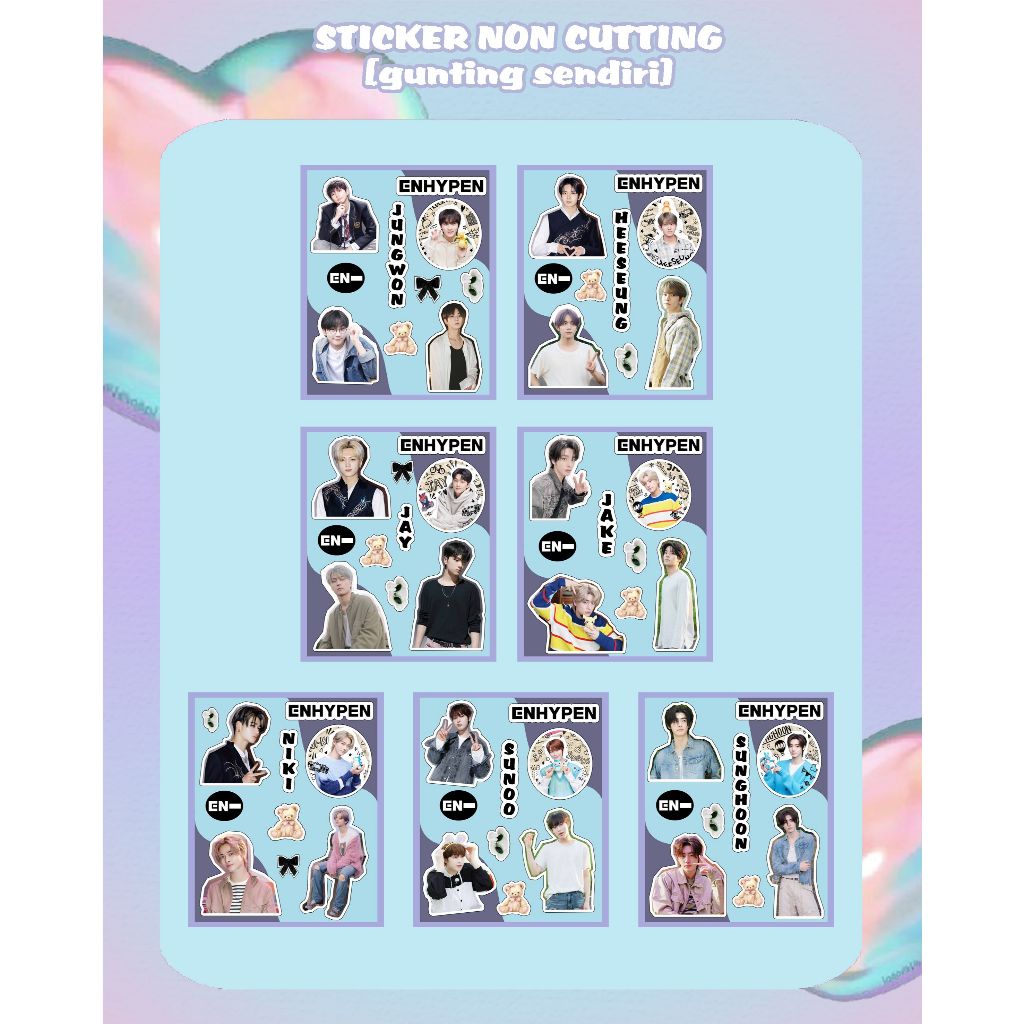 

STICKER ENHYPEN NON CUTTING [GUNTING MANUAL]