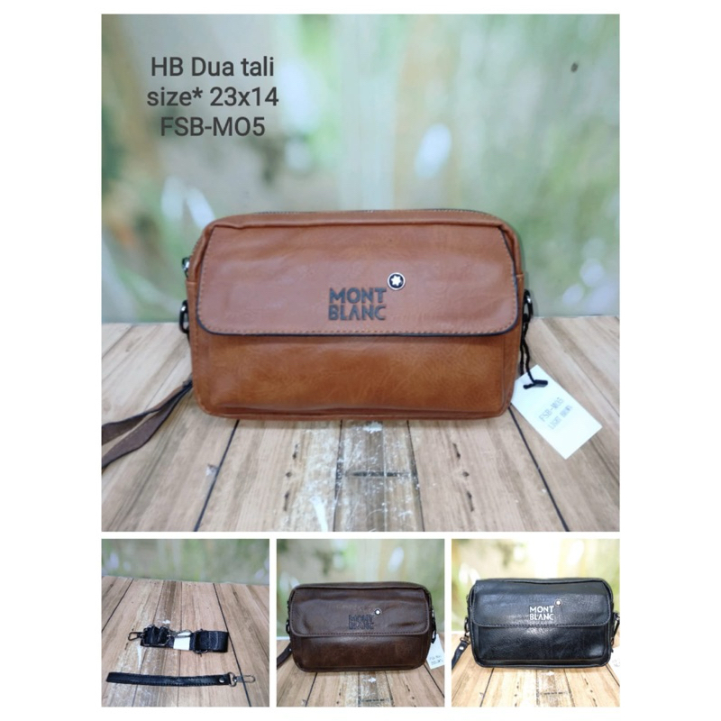 Coach Clutch Wrist Bag Cowhide With PVC Material Men And Women  Tas Pria Clutch Signature kulit asli