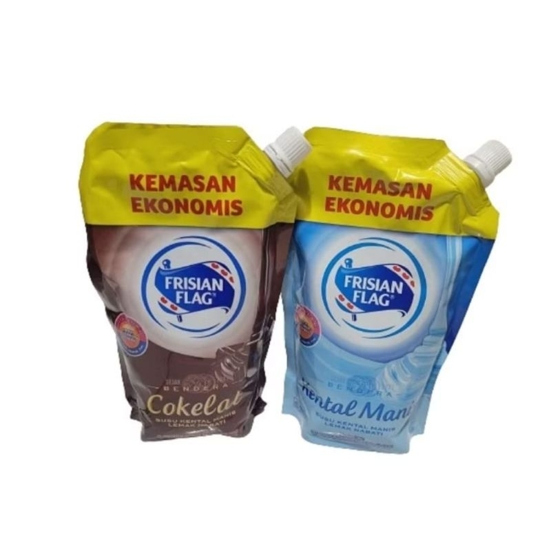 

Susu Frisian Flag Pouch 545ml Cokelat/Putih