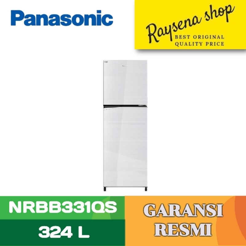 PANASONIC KULKAS 2 PINTU KECIL REFRIGERATOR NRBB331QS (Silver)