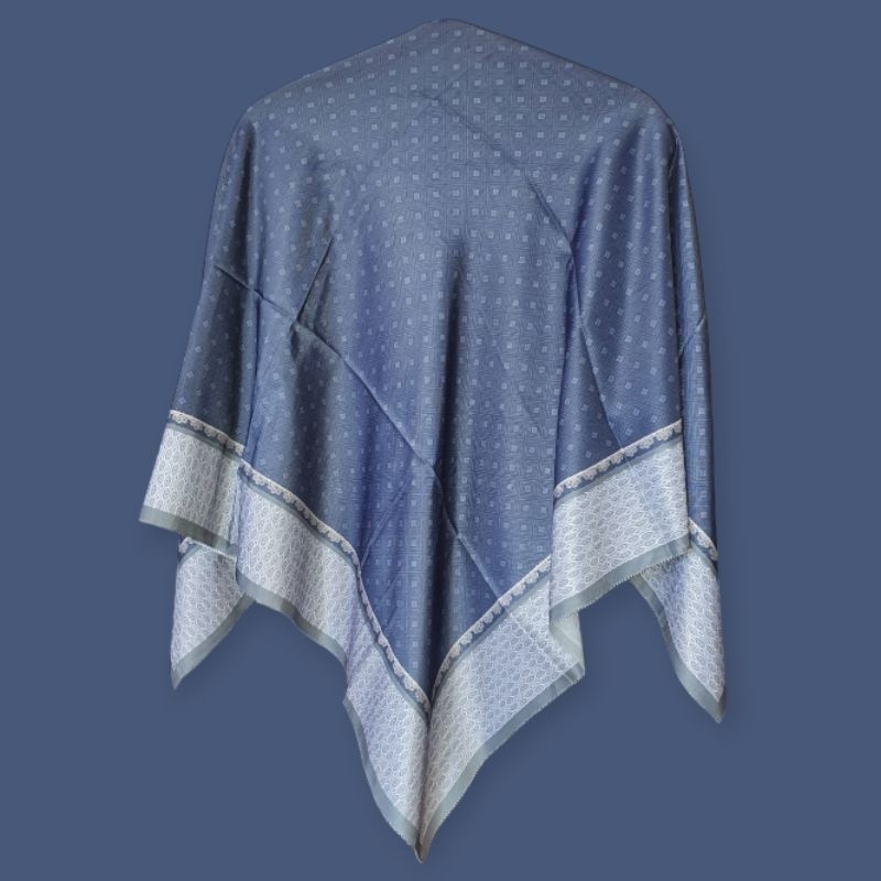 Hijab square voal motif BIRU